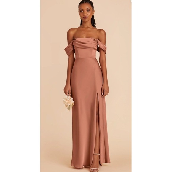 Birdy Grey Dresses & Skirts - Birdy Grey Mia Matte Satin Dress Desert Rose Small New With Tags